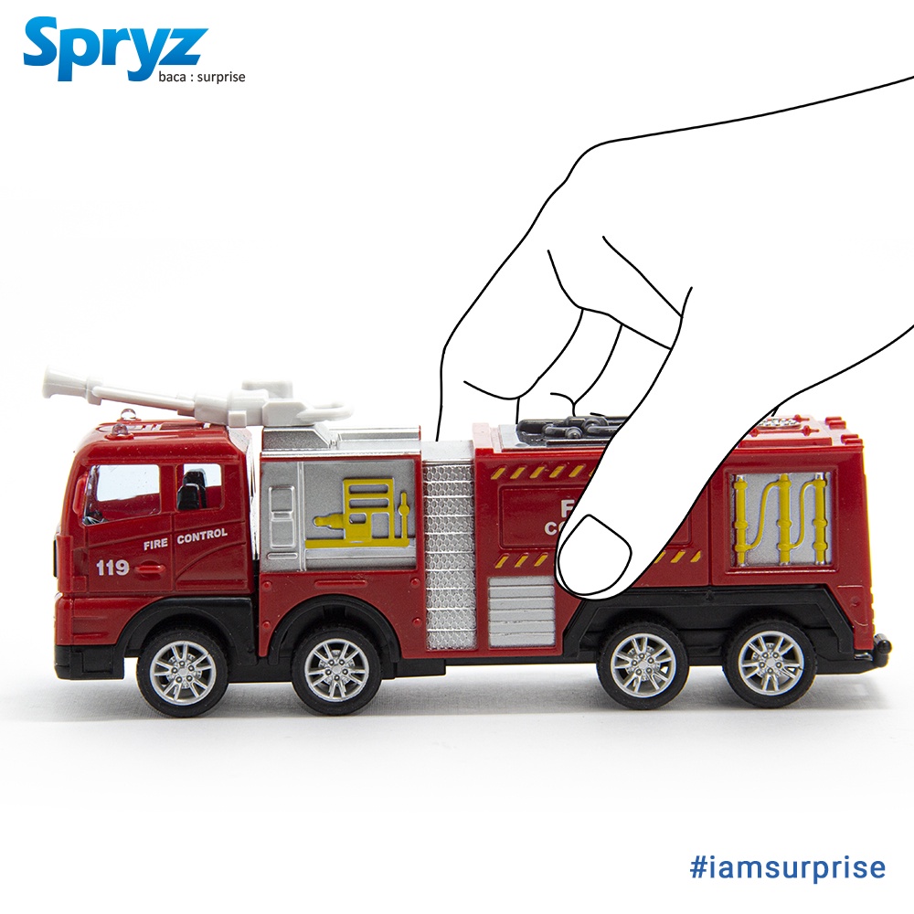 Spryz Construx 1:55 Truk Pemadam - B Mainan Miniatur