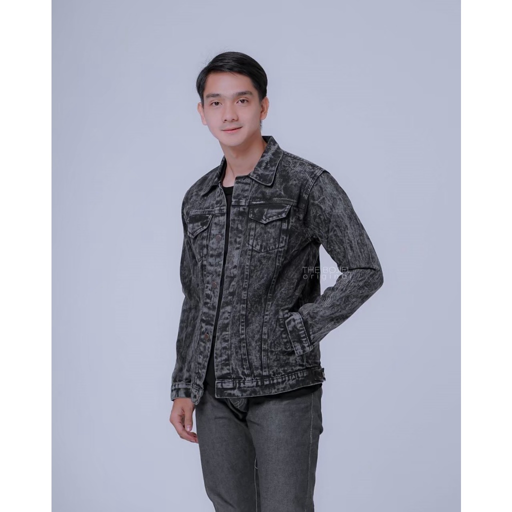 JAKET JEANS SANDWASH UKURAN JUMBO L XL DAN XXL PREMIUM TERKINI [BISA COD]