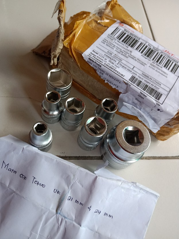 Mata Sok Tekiro 1/2 Inch 6 Pt 8-32mm/ Kunci Sok