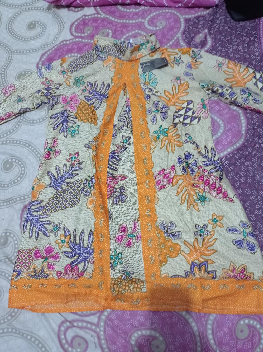 Dress Batik Wanita Modern Lengan Panjang Casual Modis Trendy M L Xl Xxl Xxxl Big Size Jumbo Ld 110cm