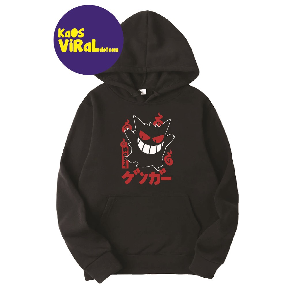 JACKET HOODIE ANIME POKEM0N GENGAR JEPANG HOODIE