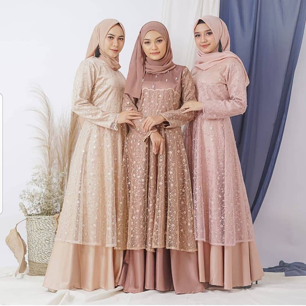  DRESS  MUSLIM MURAH MERIAH l AMANDA DRESS  AQ001 l DRESS  