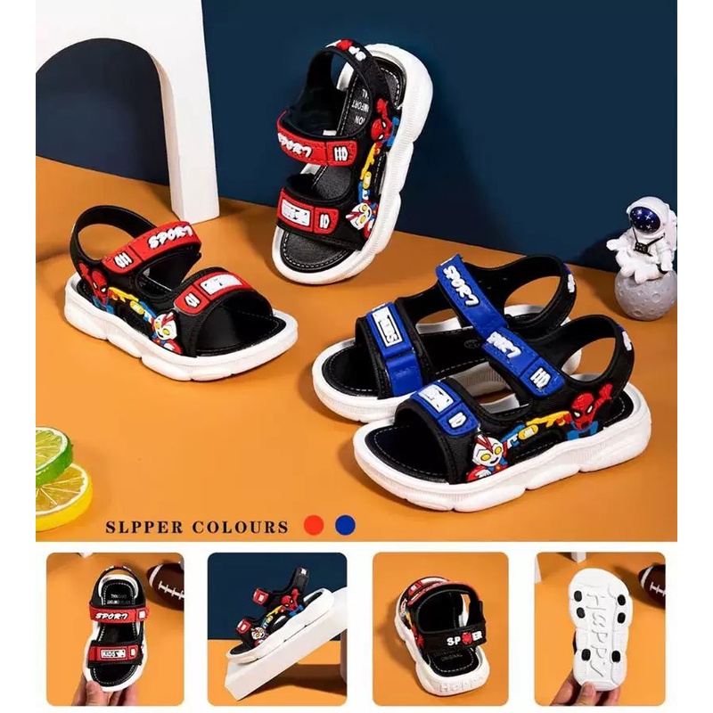 Sandal Anak Laki - Laki Jelly SPORT SPAIDER Import / Sandal gunung Sepatu Sandal Anak Laki Laki Bahan PU Model Lucu 2-11 Tahun Import