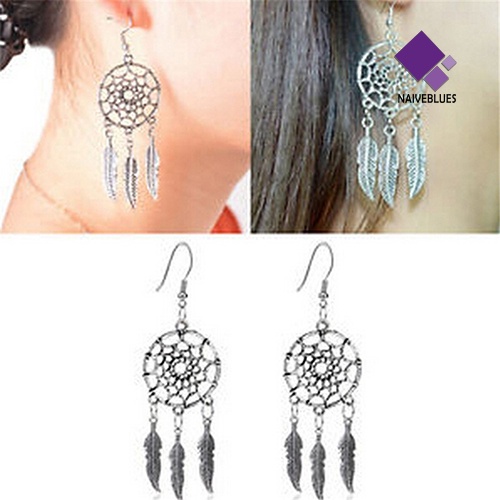 Anting Desain Dream Catcher Gaya Bohemian Untuk Wanita