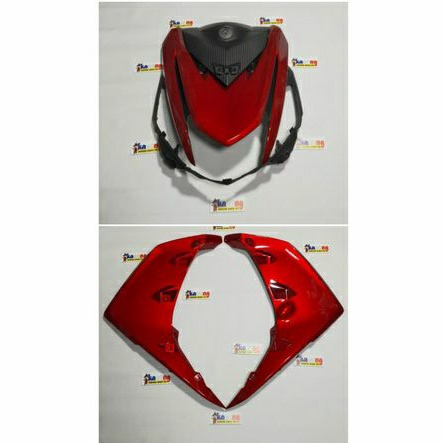 full body depan panel tameng sayap kanan kiri mio m3. maroon