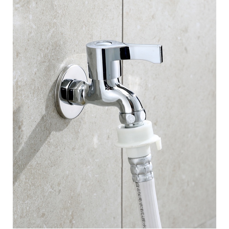 【COD+Pengiriman Cepat】Kualitas Tinggi Kuningan Keran Kecil Kamar Mandi Panjang  Air Dingin Keran Dekoratif Taman Faucet Rumah Bibcock/keran air kamar mandi stenlis/kran air stainless steel/  sendi Stainless Steel Moncong Sambungan Selang Dapat Di Lepas Pa