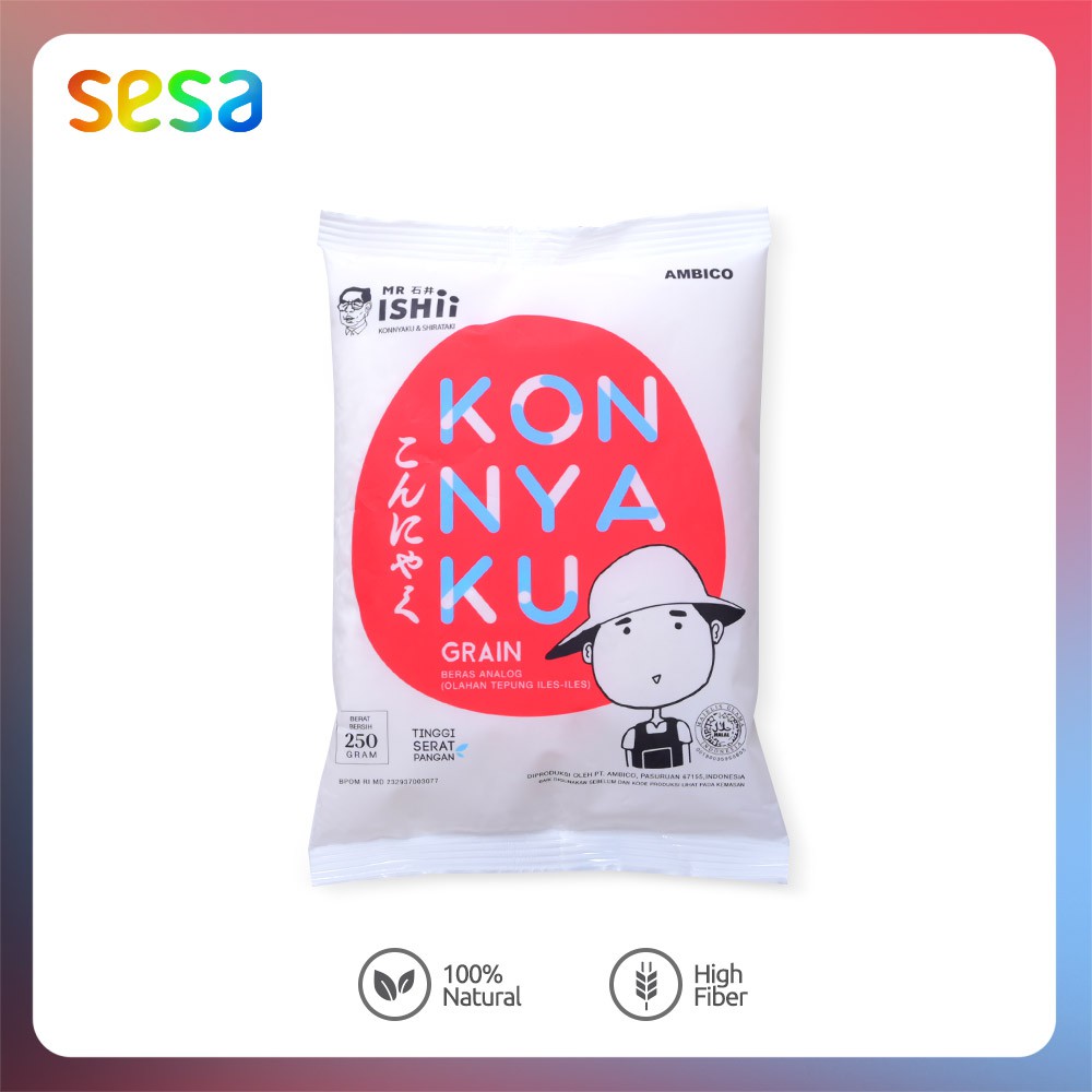 

MR. ISHII Konnyaku Grain Beras Shirataki 250gr - Gluten & Sugar Free