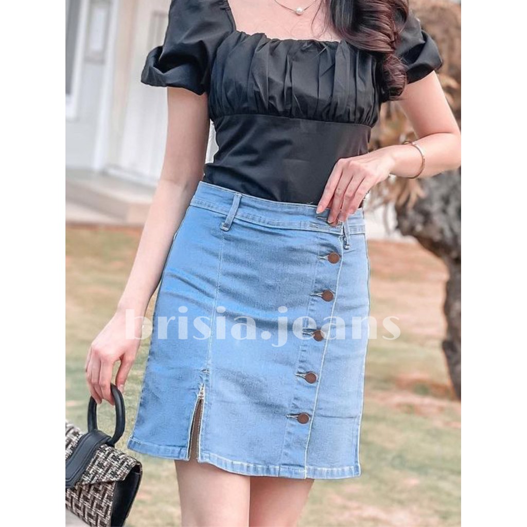 [SIZE 27-34] HANEUL Skort Jeans / Rok Celana Jeans Strech