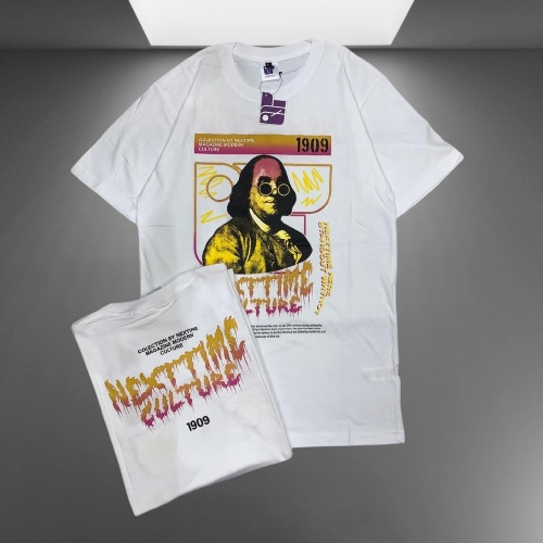 T-SHIRT BAJU KAOS PRIA DISTRO ORIGINAL NEXT-TIME CULTURE FACE PUTIH LENGAN PENDEK TERBARU 2021 / KAO