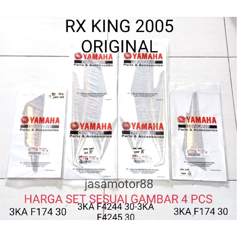 LIS BODY STIKER RX KING 2005 WARNA MERAH GOLD ORIGINAL HARGA 1 SET FULL