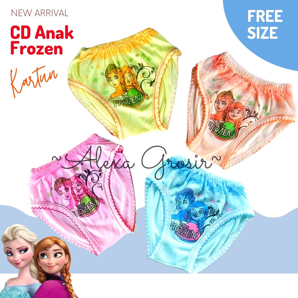 GROSIR 12 PCS Celana Dalam Anak 1-2 Tahun Ice Girl, alexa