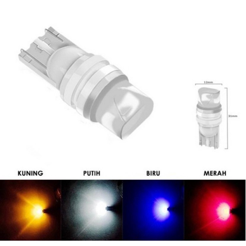 Lampu Led T10 Ceramic Lampu Senja Cristal Anti Panas Keramik Motor Mobil