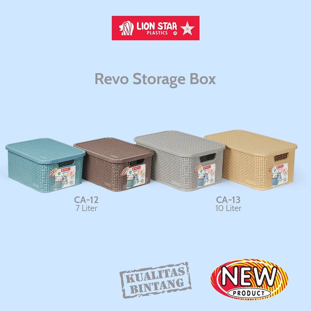 Keranjang Baju/ Tempat Pakaian Anak/ Kotak Peralatan Bayi Revo Storage Box 7Liter CA-12 LION STAR