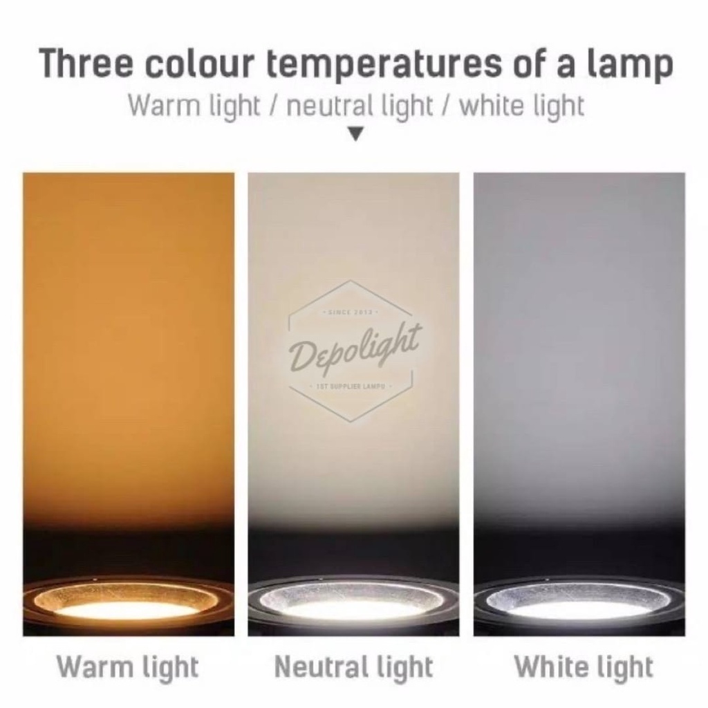 LAMPU DOWNLIGHT LED 3 WARNA 5 WATT/ 6 WATT / LAMPU PANEL ALUMINIUM