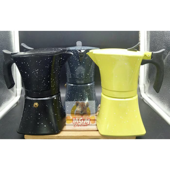 Moka Pot Alumunium Burik Square 6Cup / Espresso Maker 6Cups segi4 2354