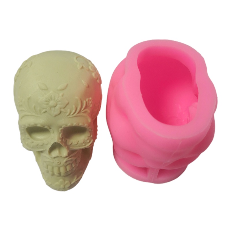 SIY  Small Flower Skull Shape Silicone Mold for DIY Decoration Making Soap