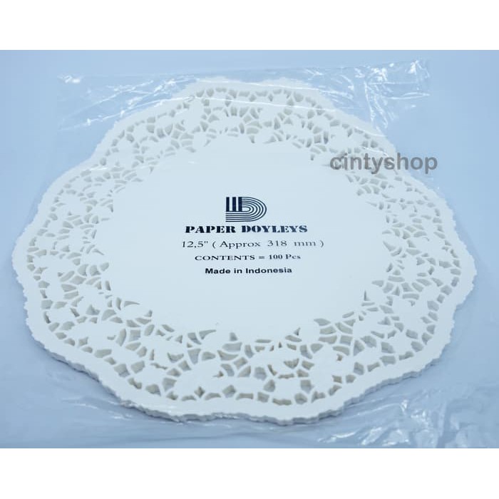 

Paper Doilies Diva 12,5" / Alas Renda / Doyles / Renda Kertas Isi 100 Pcs