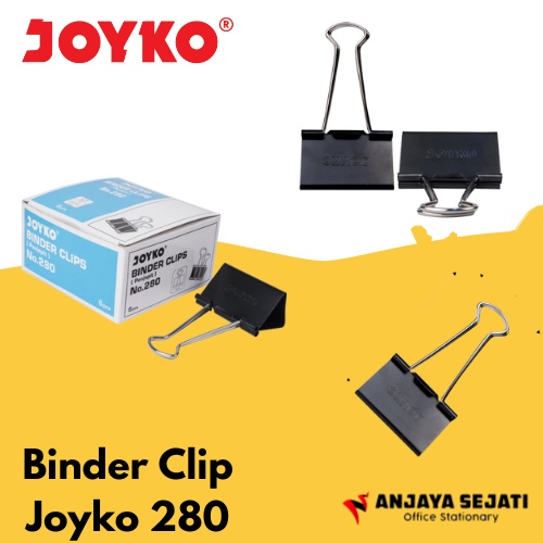

Binder Clip Joyko 280 | Penjepit Kertas | Perlusin (12pcs)