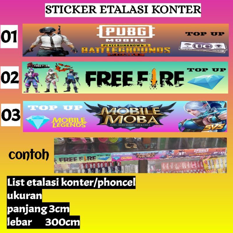 

STICKER LIST KONTER