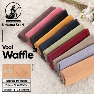 10PCS SEGIEMPAT UMAMA VOAL WAFFLE  LC HIJAB UMAMA WAFFLE  