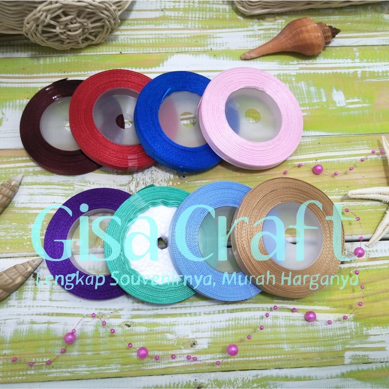 

Pita sateen 1 cm (3/8') / pita murah / pita warna - warni