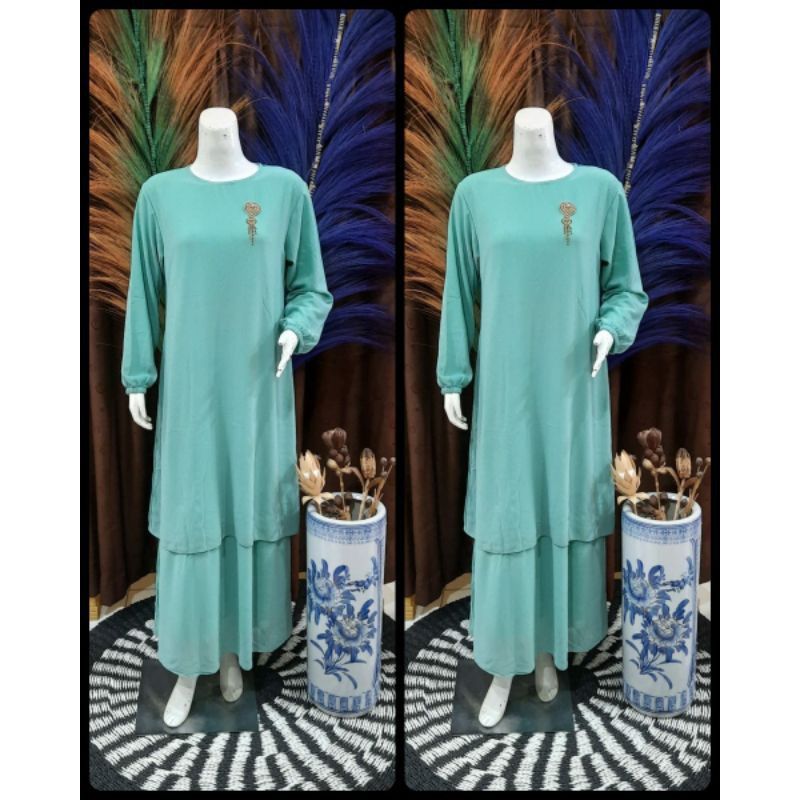 GROSIR TERMURAH GAMIS MALAYSIA POLOS 2 LAYER /GAMIS MALAYSIA POLOS TERMURAH