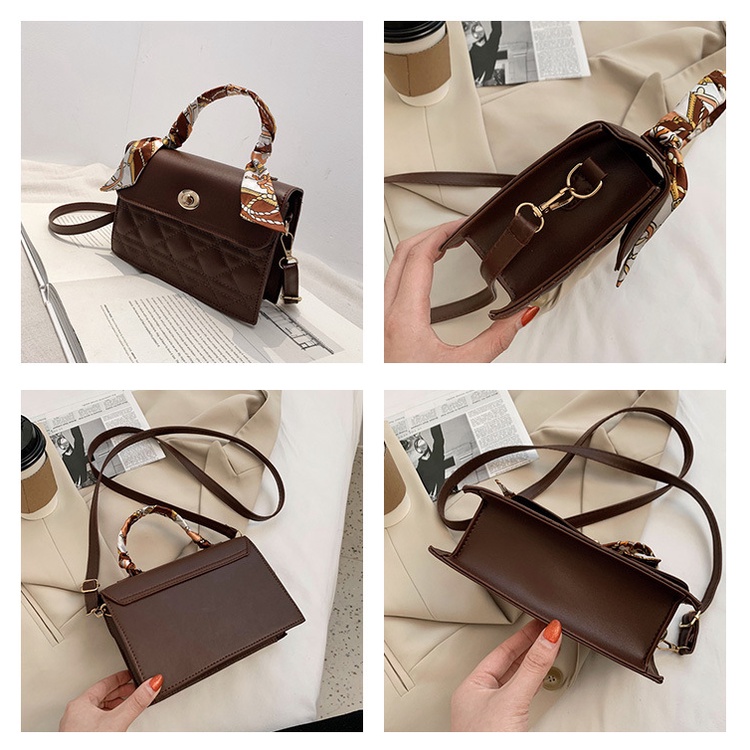 TM-76 tas selempang mini sling bag wanita brown vintage import korea jepang