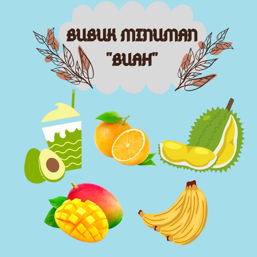 

Bubuk Minuman Buah Aneka Rasa Kopi Coklat Lainnya Segar Lezat Premium Kekinian Boba Alpukat Durian Mangga Jeruk Nangka Pisang Halal Murah Berkualitas Enak Nikmat Juara Untuk Dibikin Pop Ice (100gr)