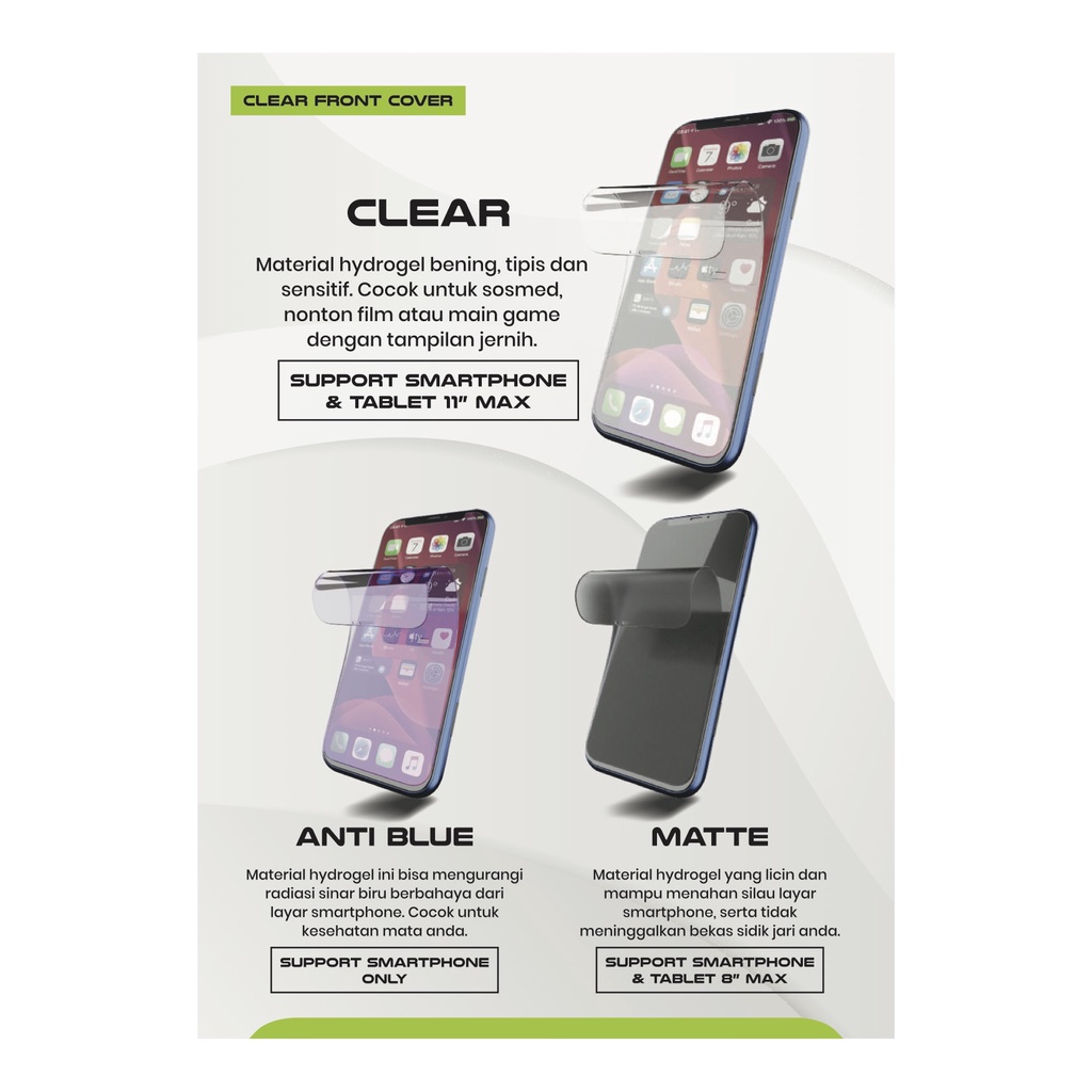 PROMO Luna Skin Hydrogel Cutting Premium Coating Skin Clear Matte Anti Blue Cartoon