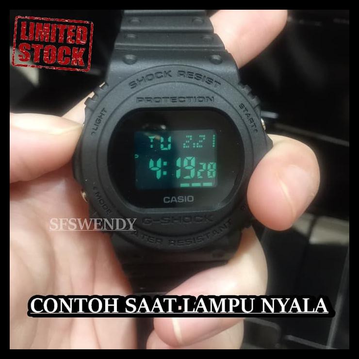 Promo Paling Laku  Jam Tangan G Shock Dw-5700 Bb Full Black Hitam Digital Berkualitas