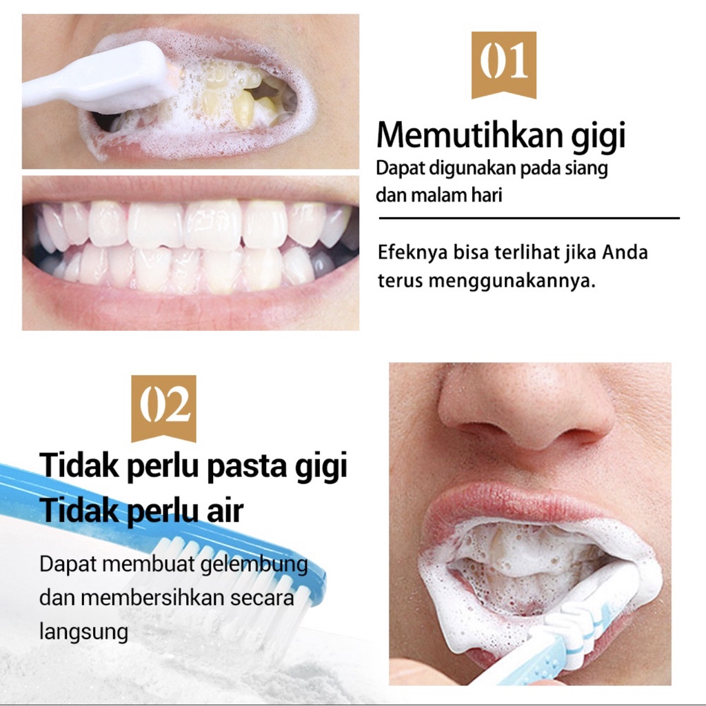 BREYLEE Teeth Whitening Powder odol Pemutih Gigi Dan Karang Gigi Pen Pembersih Karang Gigi Memutihkan Gigi Perawatan Diri