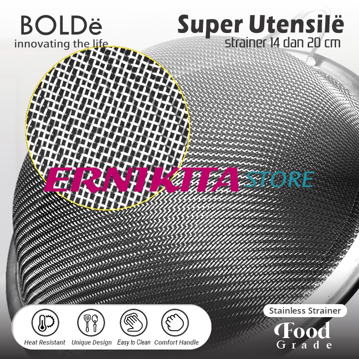 BOLDe SUPER UTENSILE STRAINER - Saringan Tirisan Stainless Food Grade