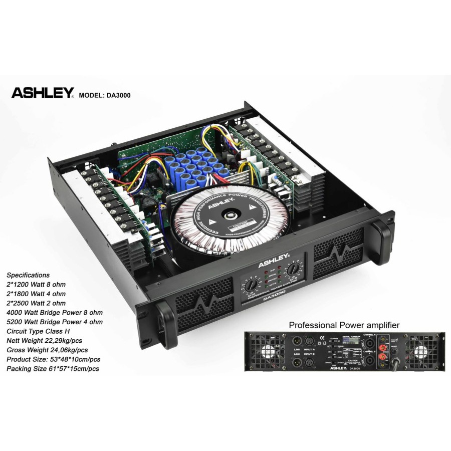 Power audio Ashley DA3000 da 3000 Class H original