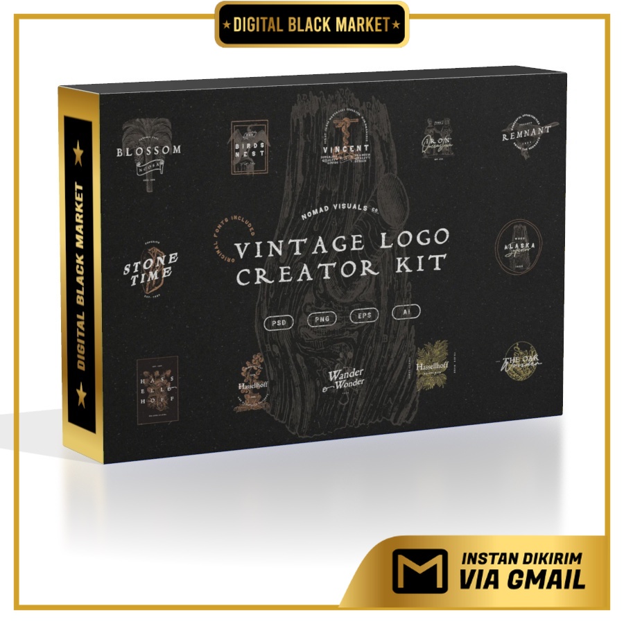 Vintage Logo Creator Kit - Photoshop &amp; Illustrator