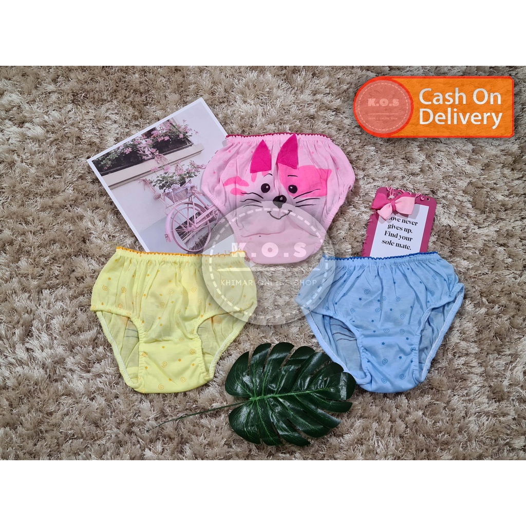 Celana dalam anak perempuan motif kucing bundle 3pcs