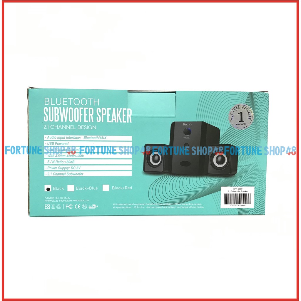 Speaker Bluetooth With Subwoofer Tecnix SPK - B080