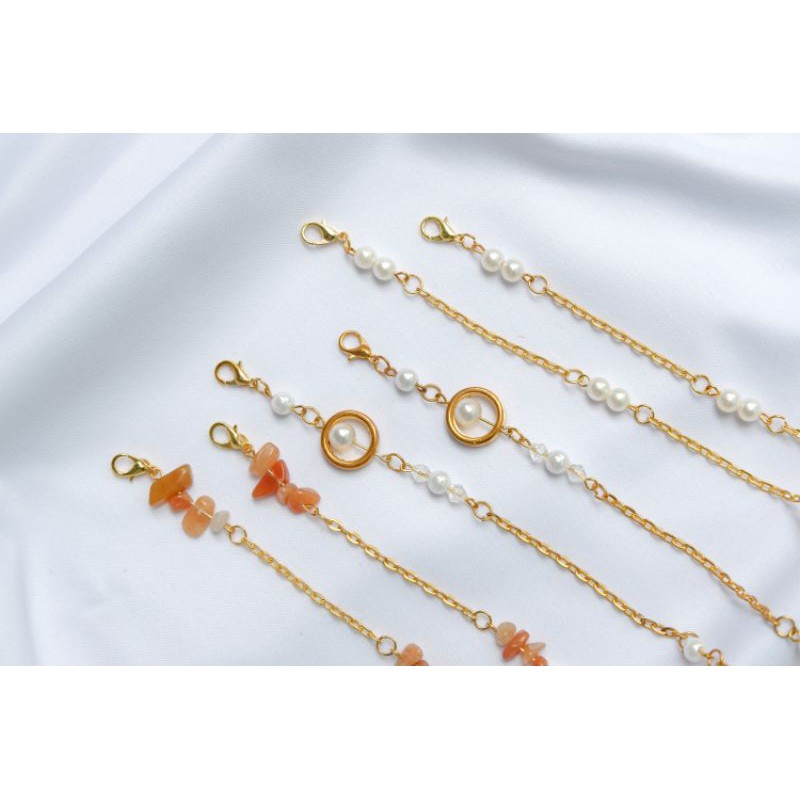 strap masker rantai gold || kalung masker rantai