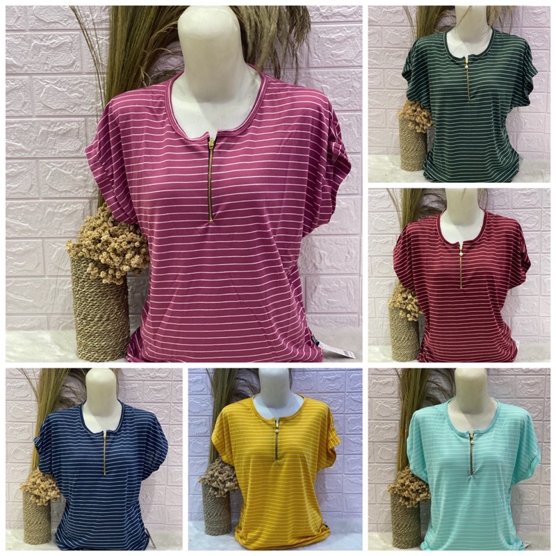 Kaos Busui Atasan Busui Resleting Kaos Salur L-XL Murah Elpeka