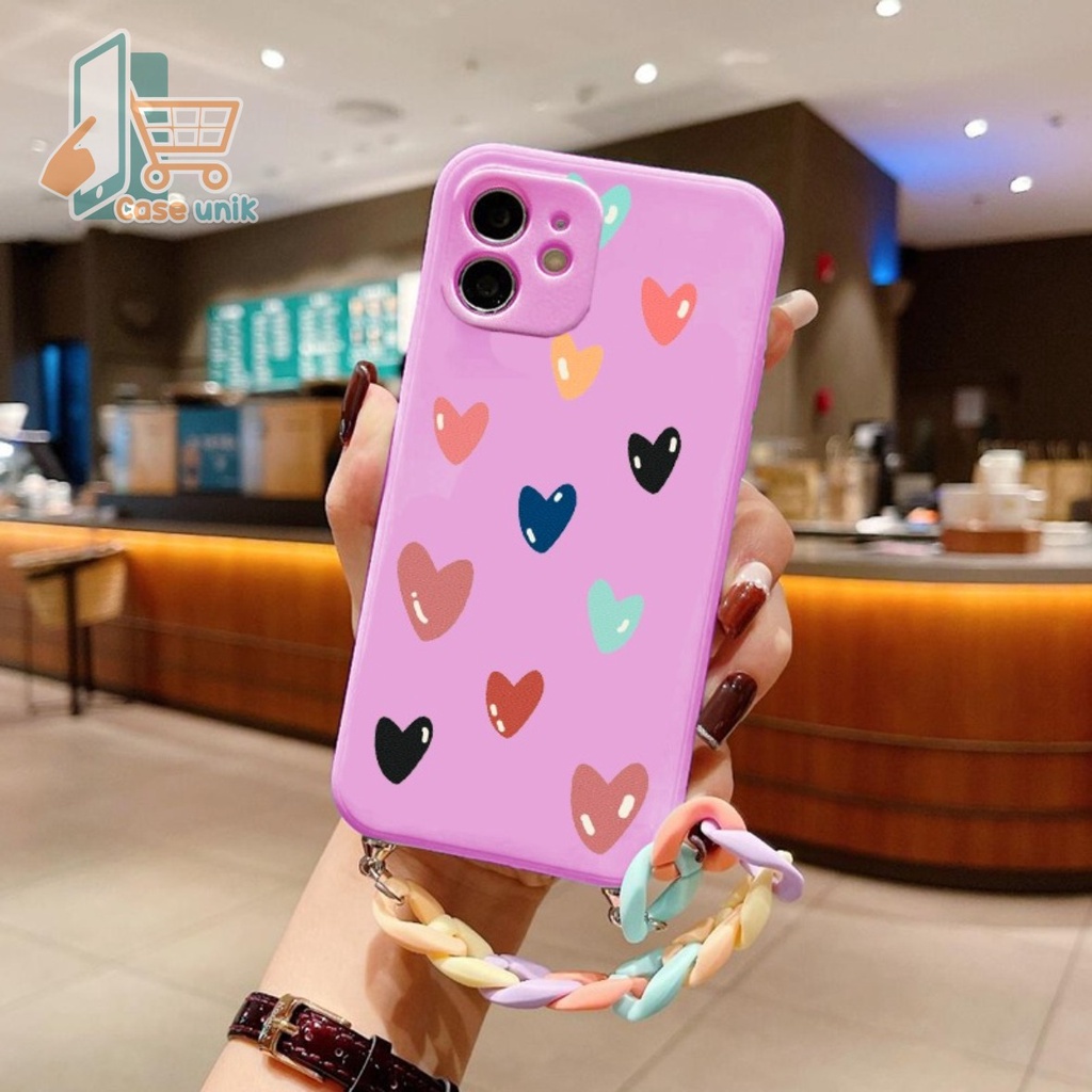 GL003 SOFTCASE SLING RANTAI OPPO A17 A17K F11 F1S A59 F5 YOUTH F7 RENO 4 6 7z A96 5G CS4022