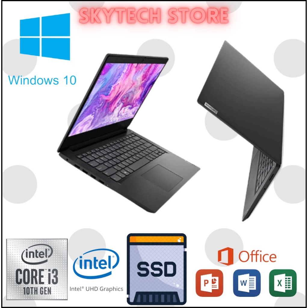 LENOVO IDEAPAD SLIM 3i INTEL CORE i3 10110U RAM8GB SSD512GB  WINDOWS 10 &amp; OFFICE ORIGINAL