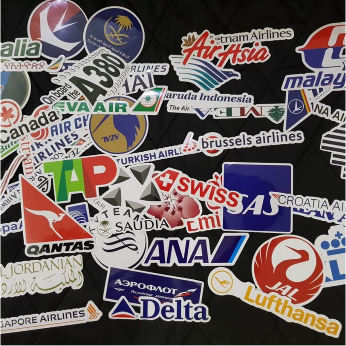 pcs Stiker Sticker Koper Rimowa Tas Laptop Travel Airline Logo