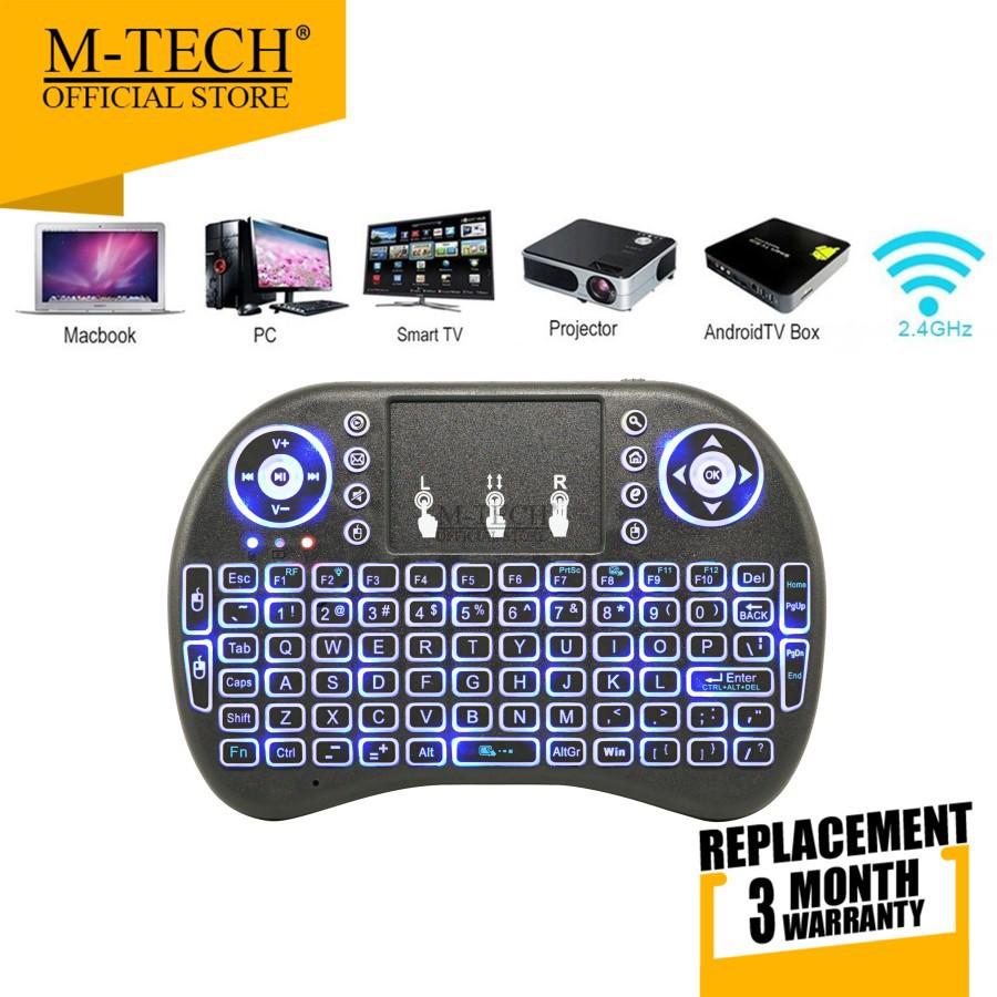 M-TECH ORIGINAL Mini Keyboard Wireless LED Backlit