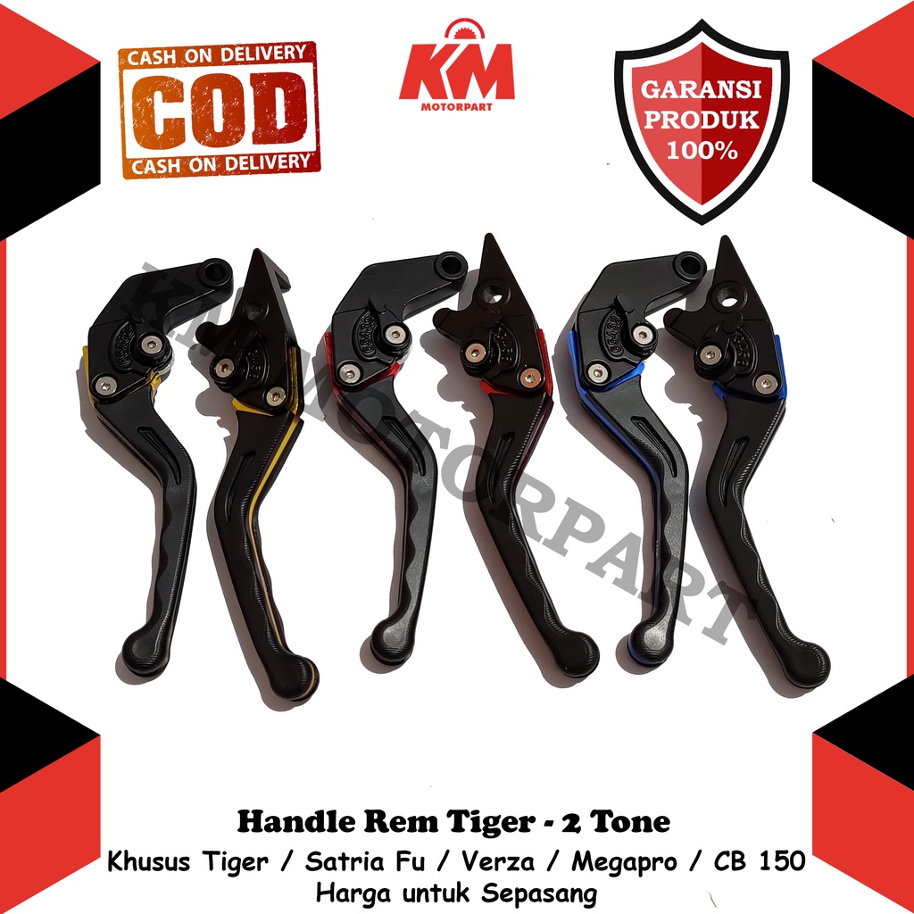 Handle Rem Tiger Satria Fu Verza Megapro CB 150 Variasi 2 Tone Sepasang