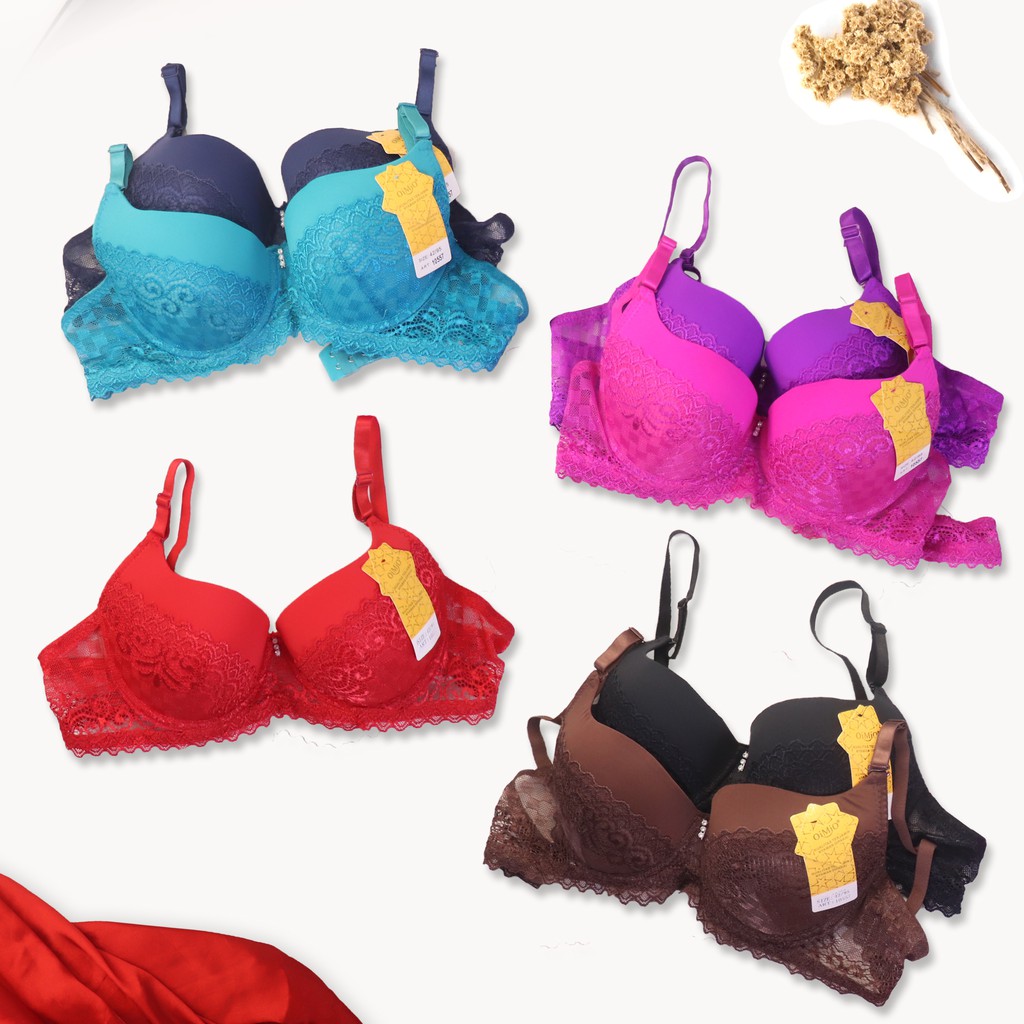 Bh/Bra Fashion Brukat Cup B Menggunakan Kawat AA 591