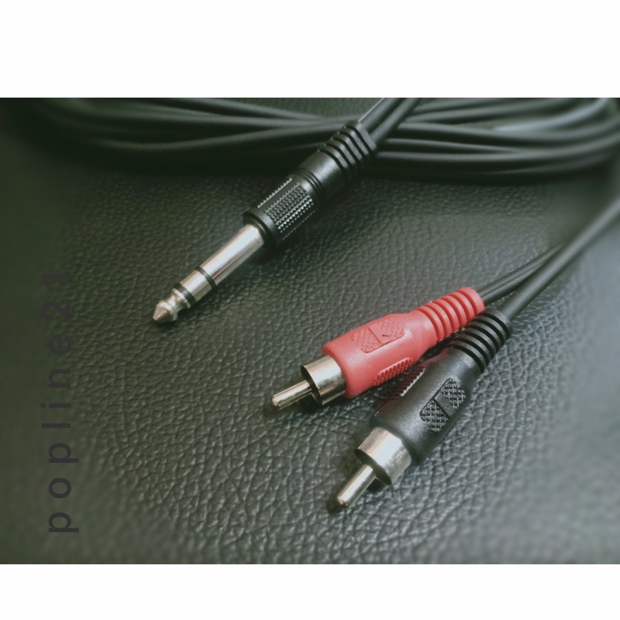 Kabel 1/4&quot; Stereo plug to RCA plug x2