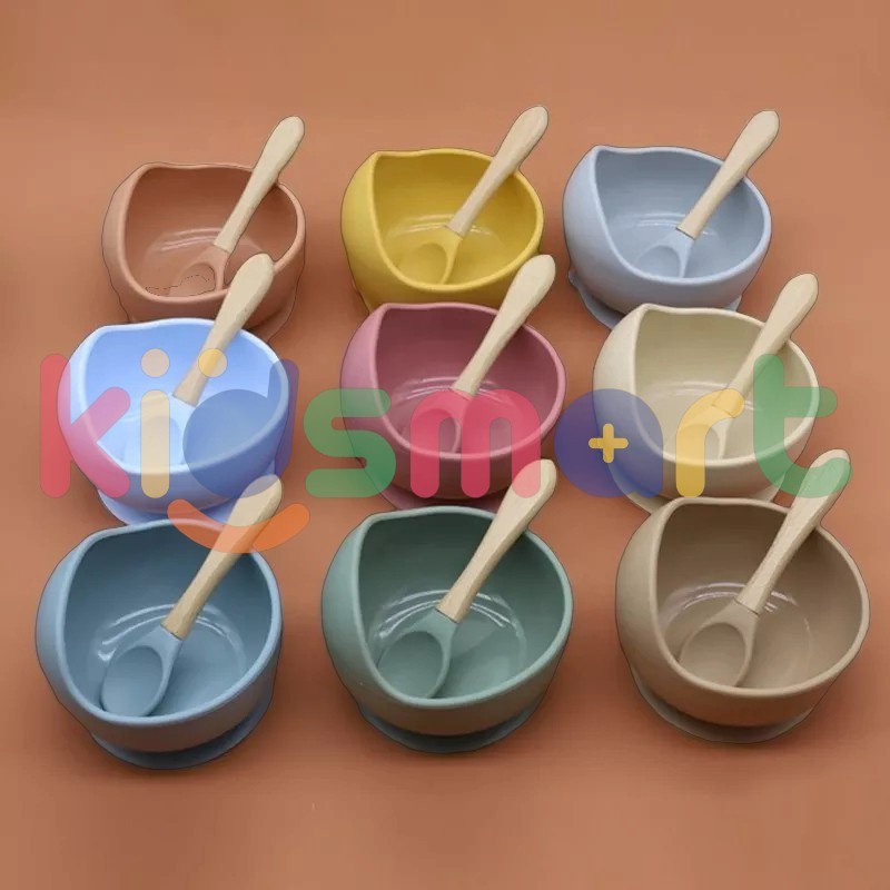 KIDSMART Suction Bowl Baby Silicon / Mangkuk Anti Tumpah Silikon