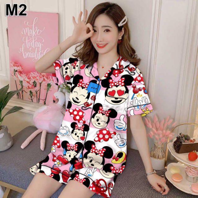 PIYAMA WANITA HP MOTIF KARAKTER / BAJU TIDUR WANITA HOTPANTS KATUN MOTIF KARAKTER PART 1