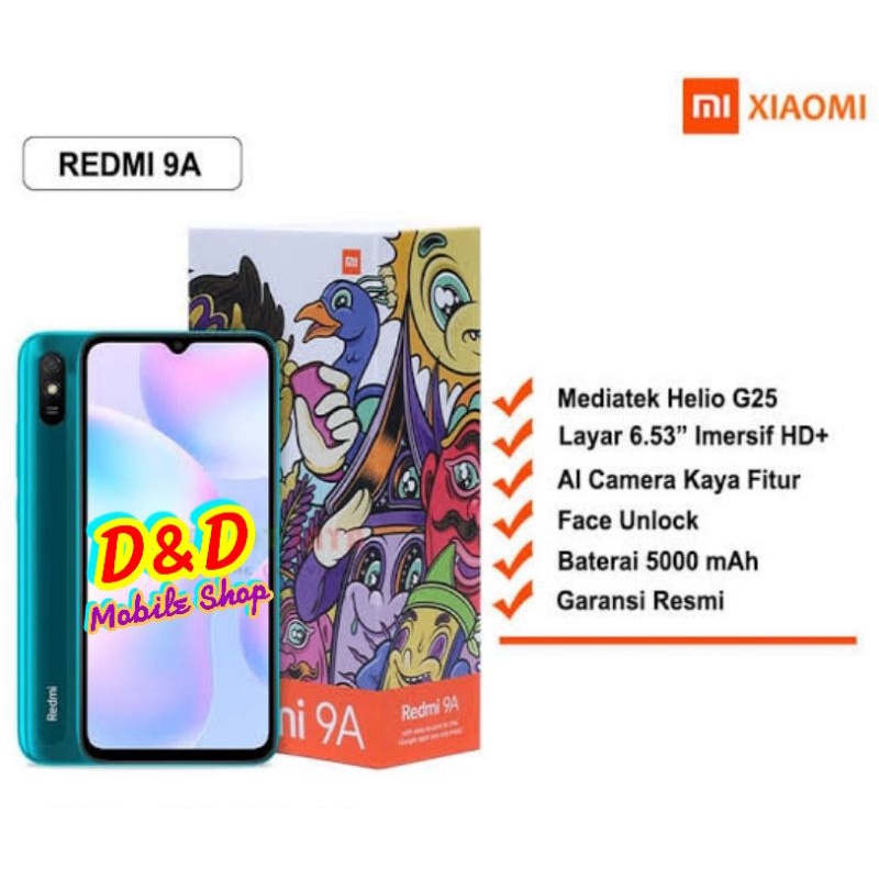 XIAOMI REDMI 9A GARANSI RESMI PLUS BONUS HEADSET