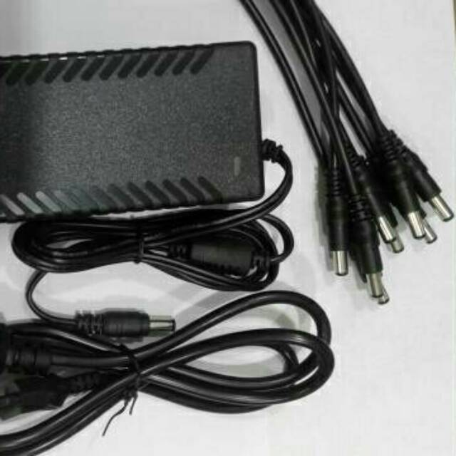 ADAPTOR CCTV 12V 8A + KABEL POWER + DC CABANG 8