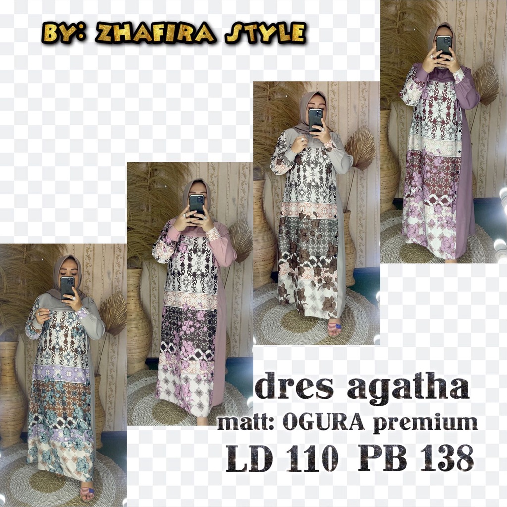 Gamis BY ZHAFIRA STYLE dress AGATHA maat ogura premium gamis lebaran